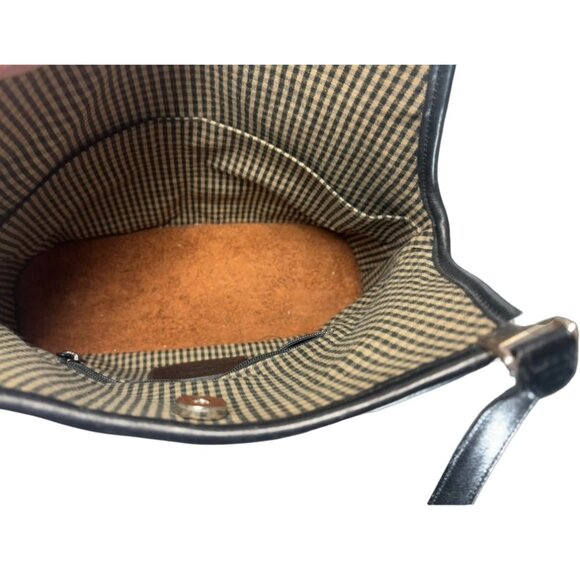 Vintage Brighton Pebble Leather Bucket Shoulder Bag Tan Black - Picture 6 of 15